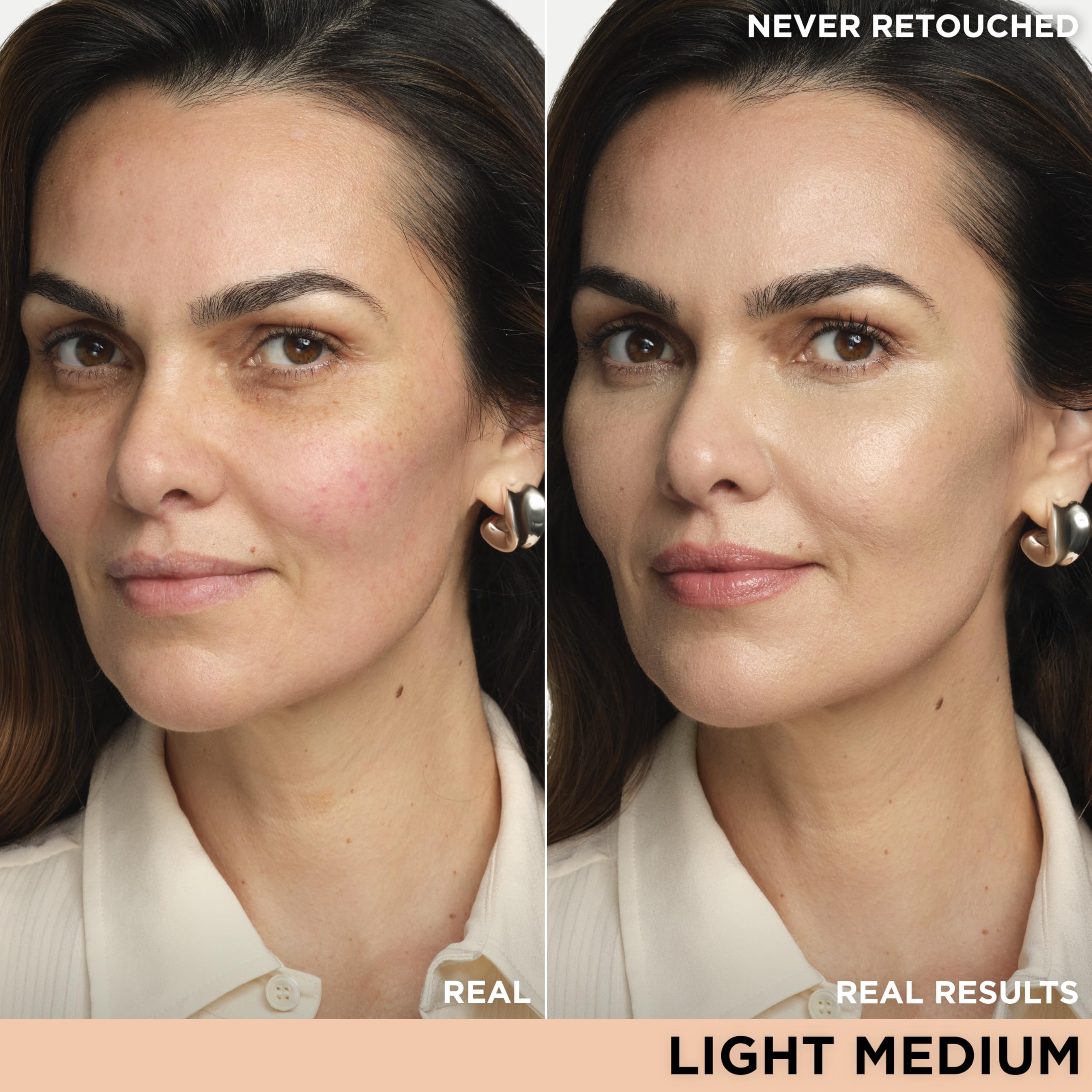 IT Cosmetics CC+ Illumination swatch on skin emphasizes color correction and glow.