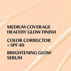 IT Cosmetics CC+ Nude Glow SPF40 label on packaging communicates protection and glow.