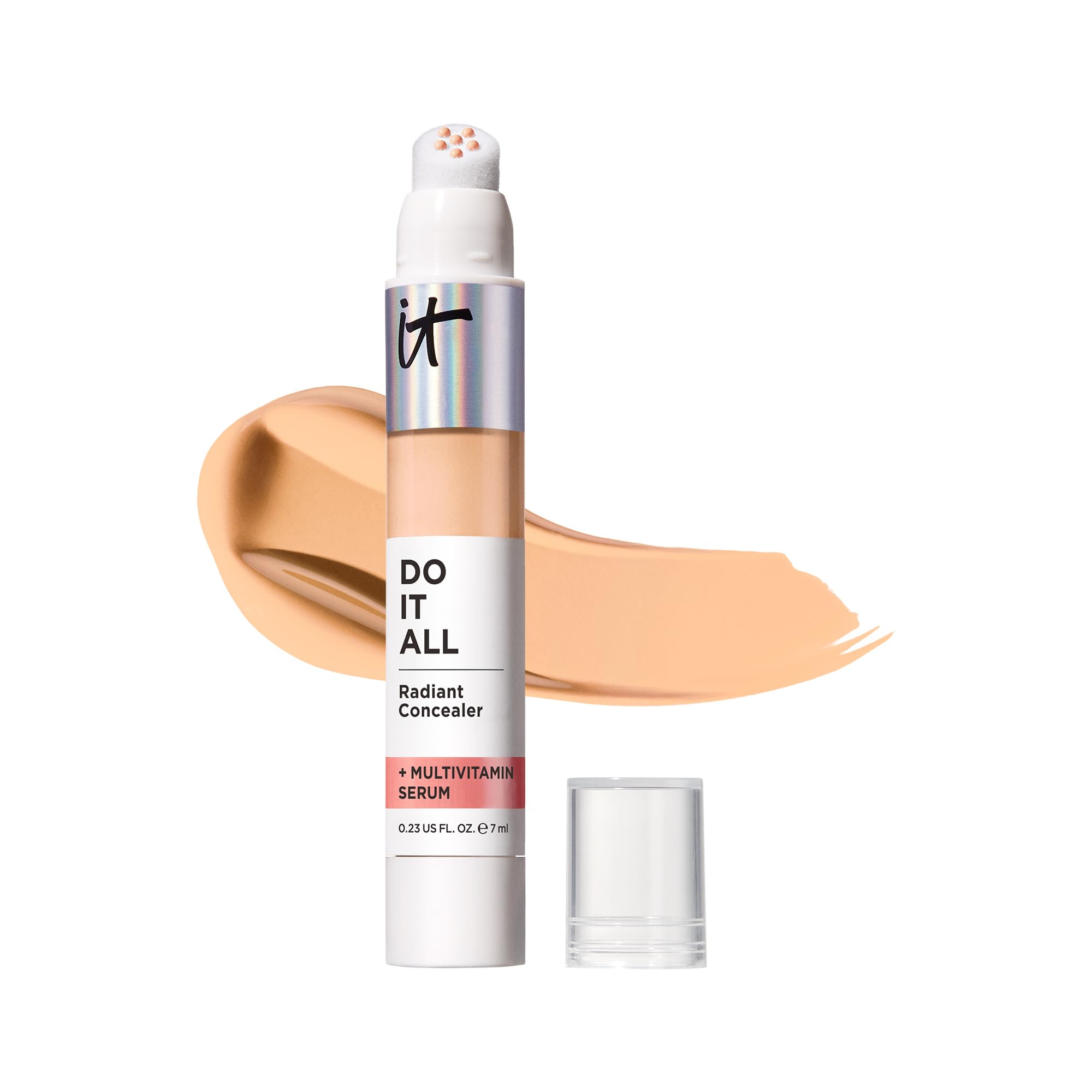 IT Cosmetics Do It All Radiant Concealer tube close-up for glowy medium coverage.