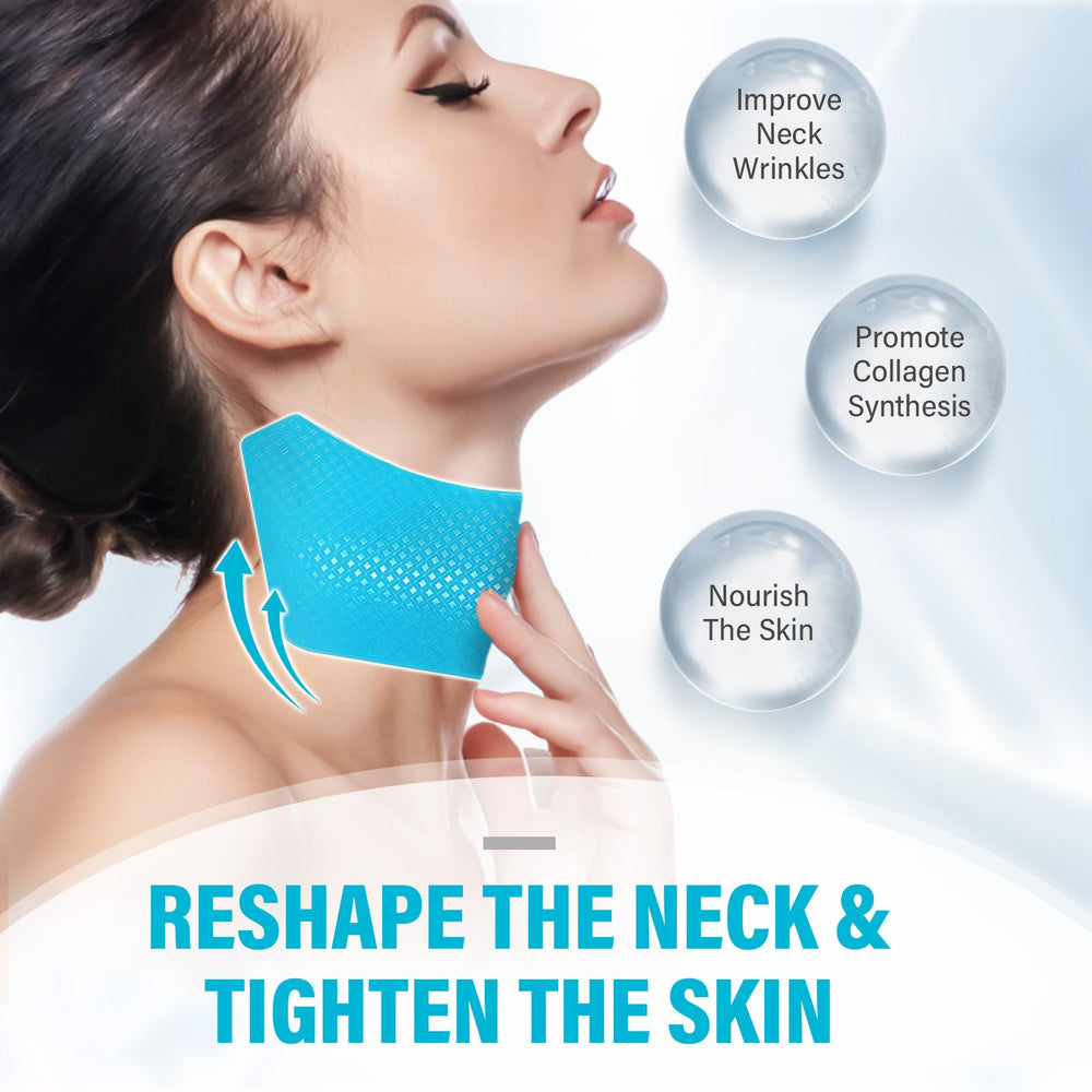 ITECFREELY neck wrinkle patch closeup highlighting breathable silicone texture for comfort