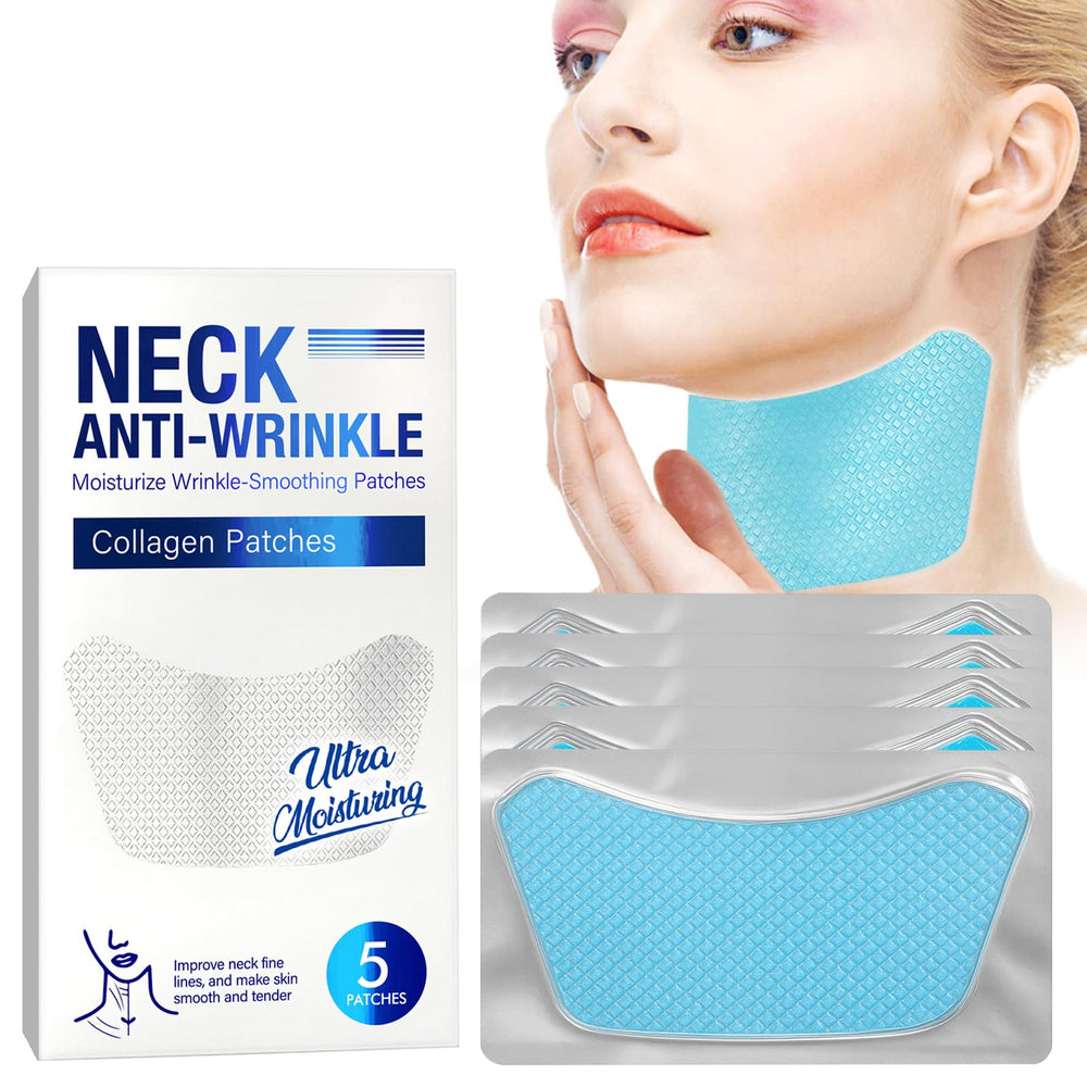 ITECFREELY neck wrinkle patch hero image showing discreet smoothing of neck lines