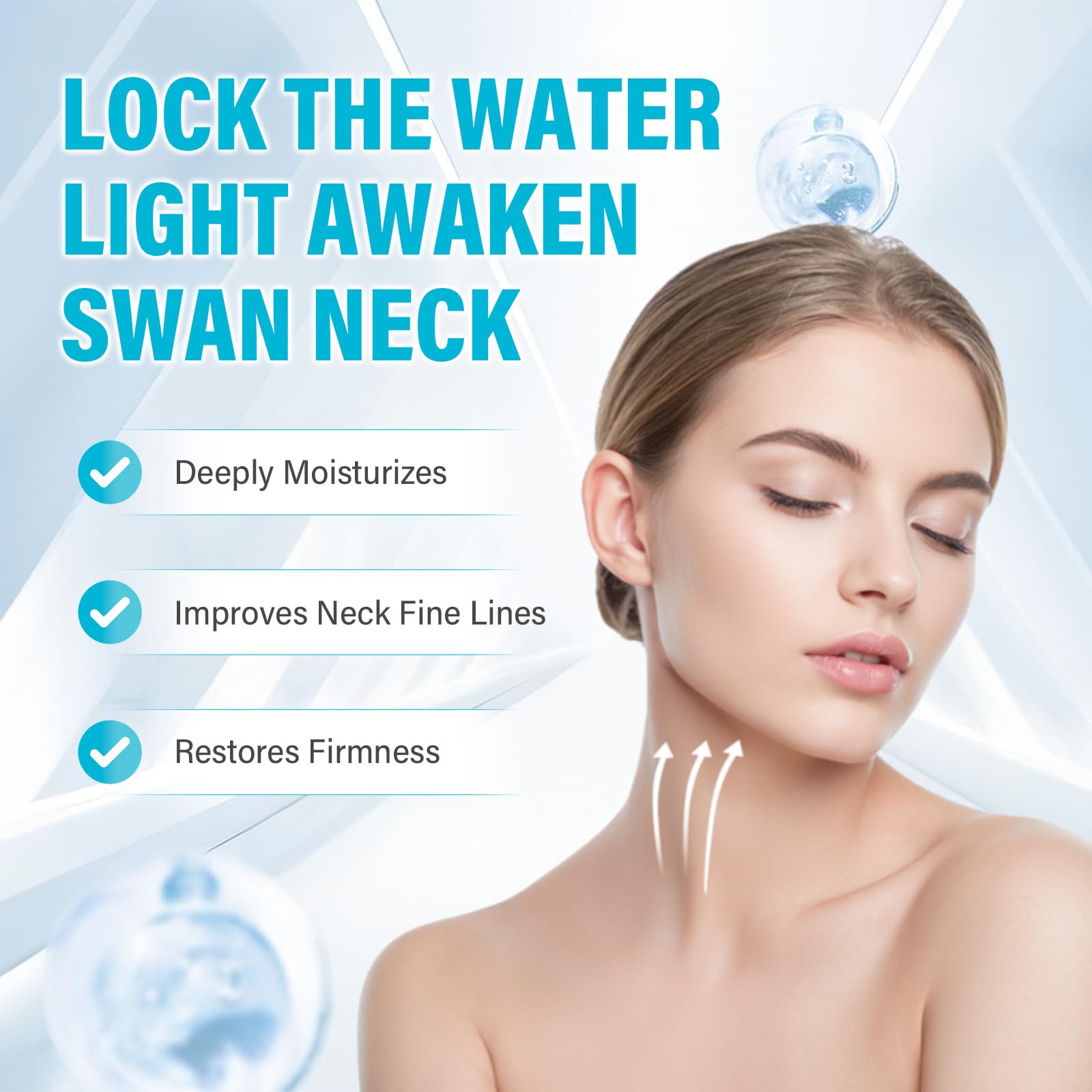 ITECFREELY neck patch worn during sleep supports subtle line reduction