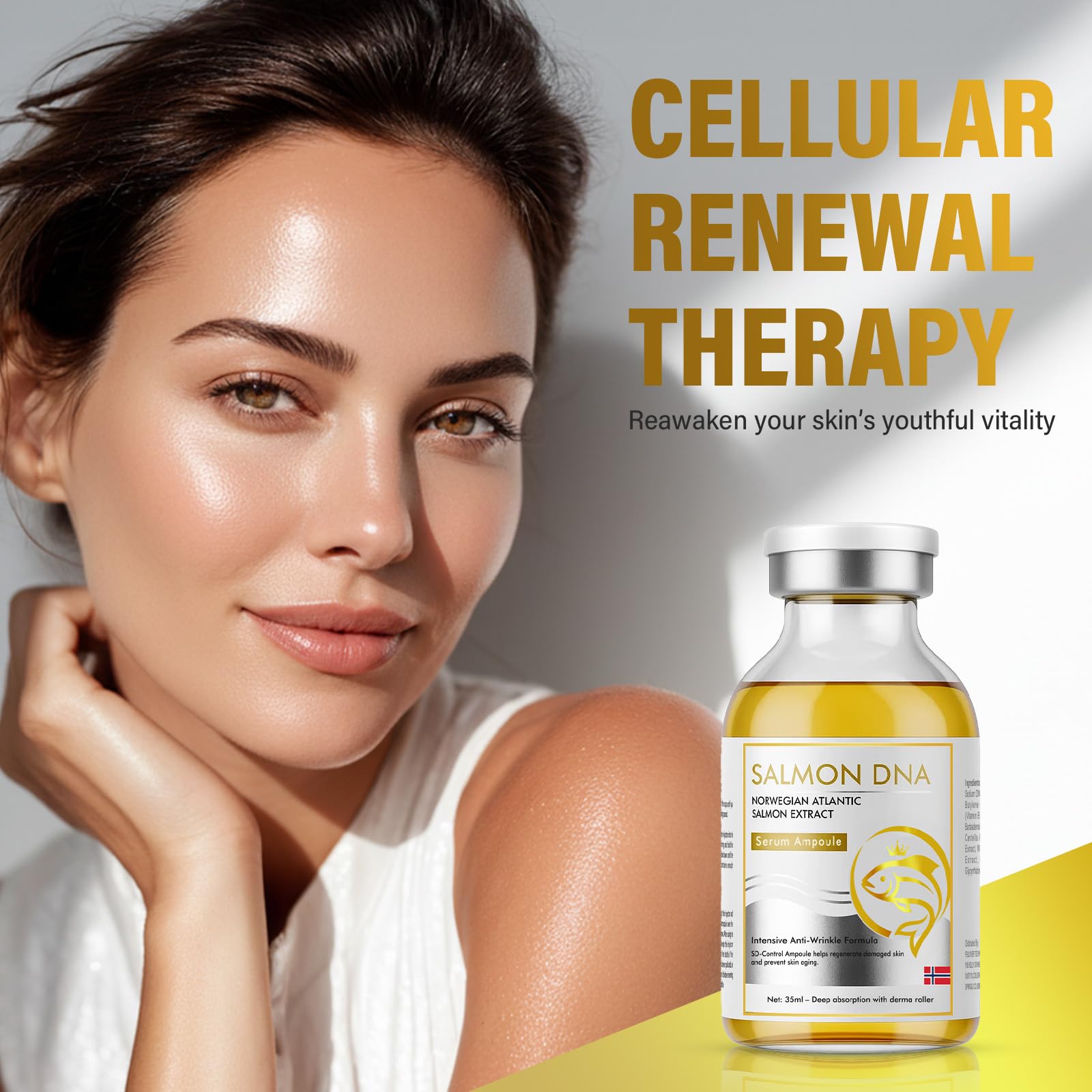 ITECFREELY Salmon DNA Serum application demonstrates easy daily use