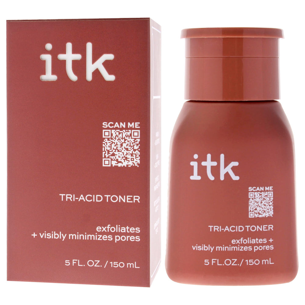 ITK Tri-Acid Toner acids balance skin surface debris close-up.