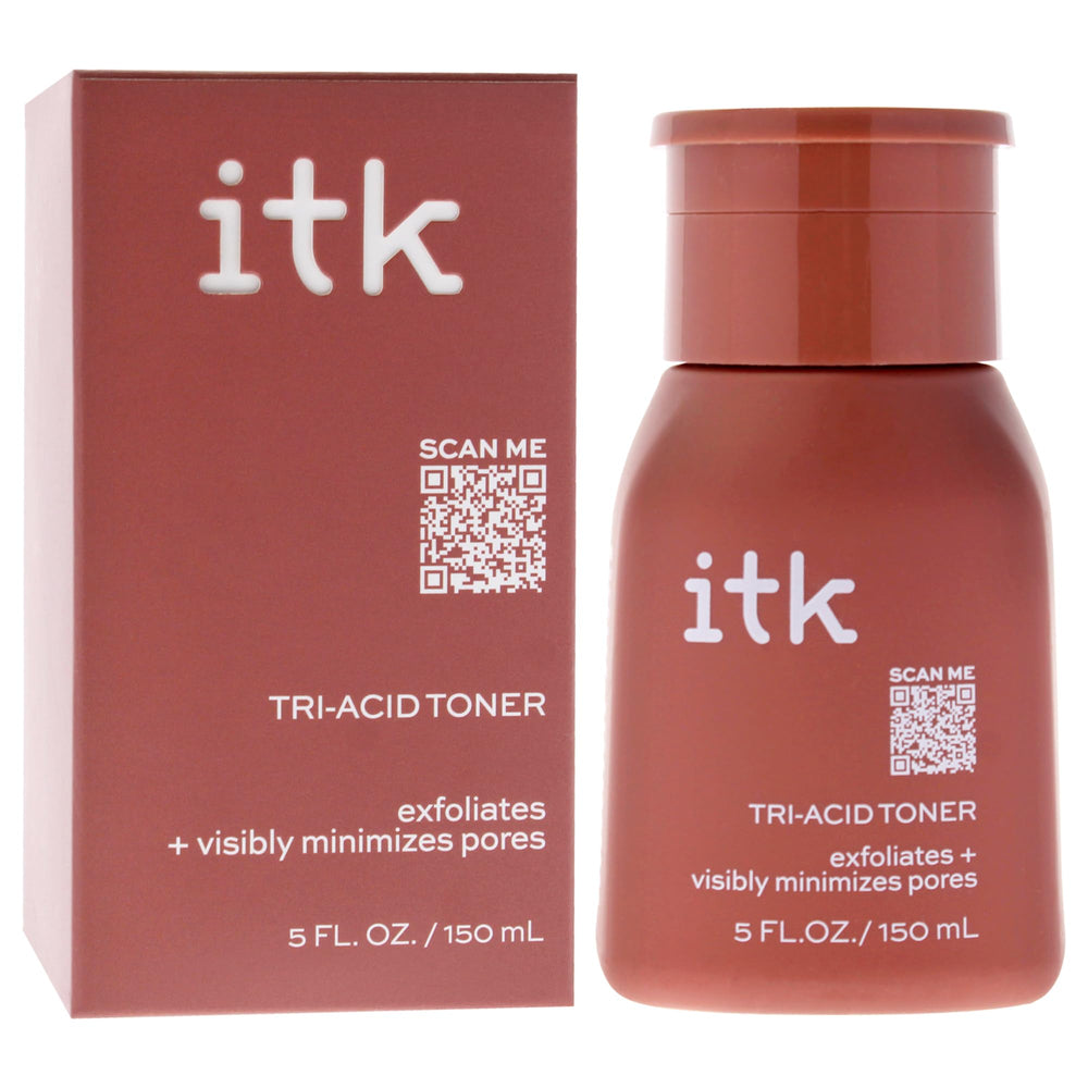 ITK Tri-Acid Toner ingredients Niacinamide close-up suggests brightening benefits.