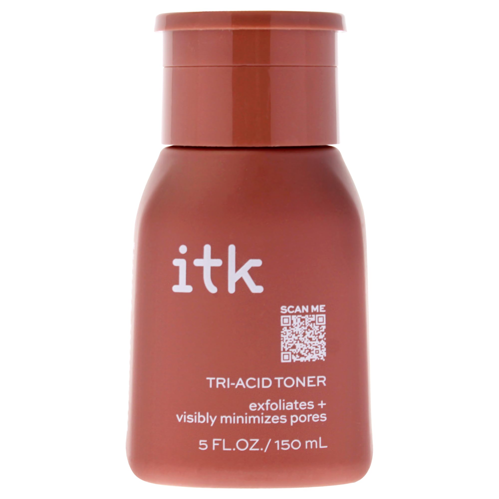 ITK Tri-Acid Toner label close-up highlights fragrance-free, vegan formula.