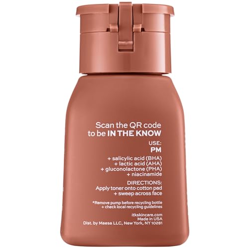 ITK Tri-Acid Toner texture during application highlights a gentle, bouncy serum feel.