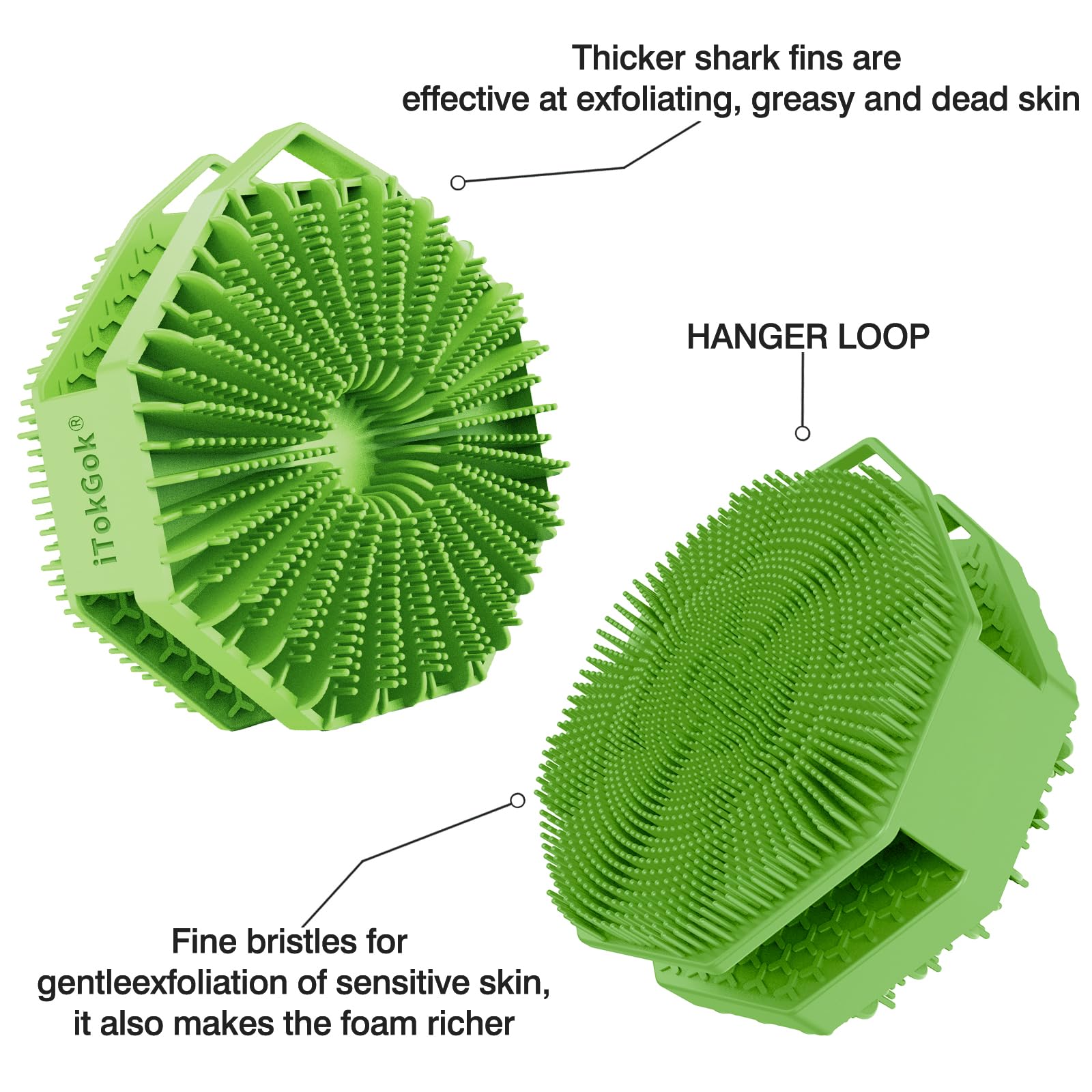 iTokGoK lab-tested silver-infused scrubber efficacy close-up showing high performance