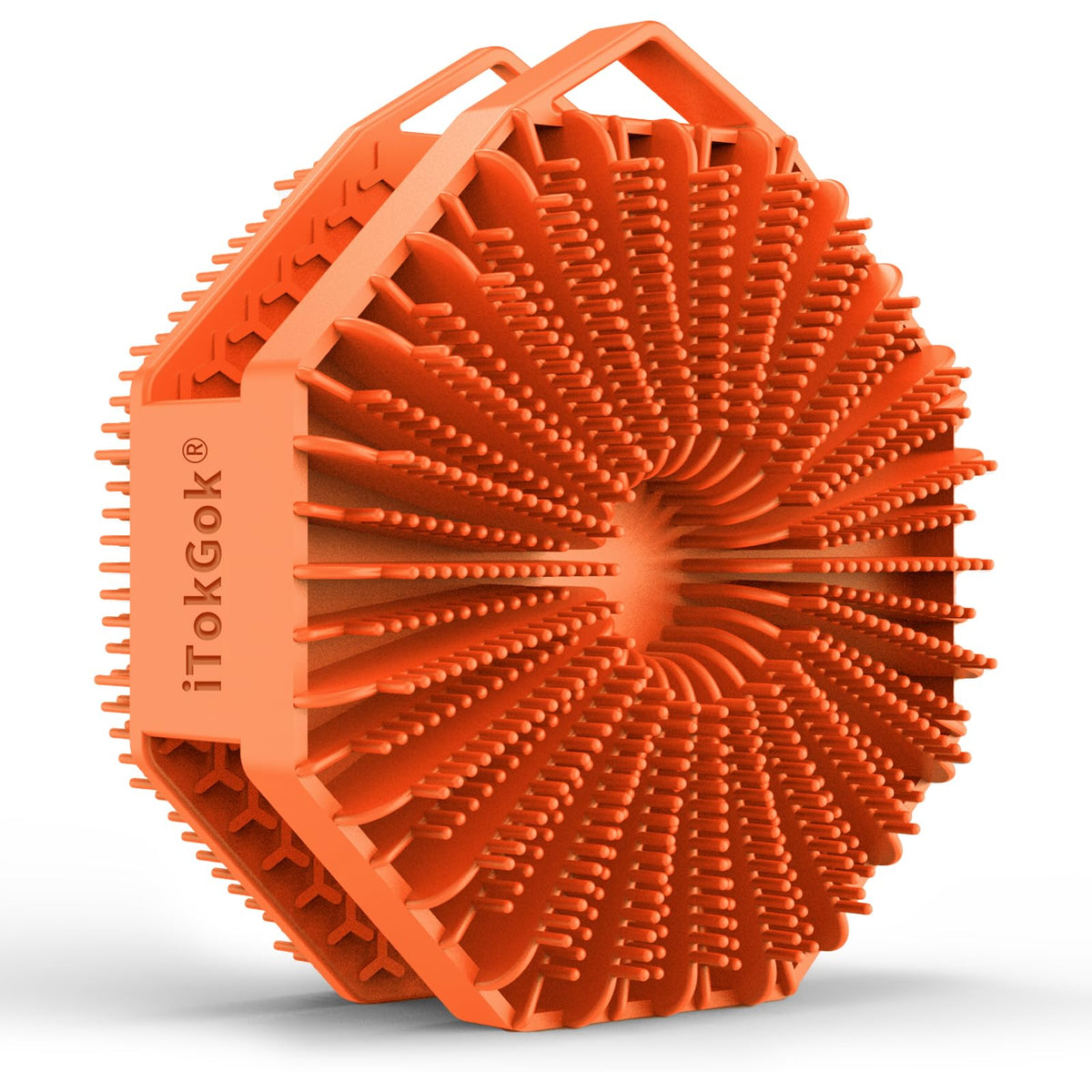 itokgok premium 2in1 silicone body scrubber dual-sided design for thorough cleansing.