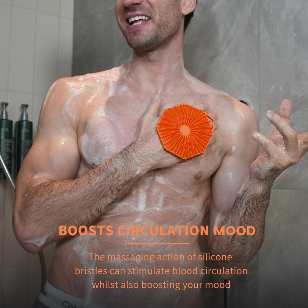 itokgok silicone body scrubber lathers well with soaps and washes away dirt.