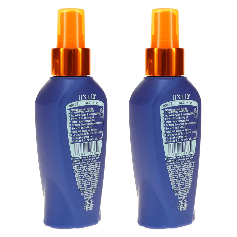 It's a 10 Haircare Miracle Leave-In Keratin Spray mist nourishes during styling