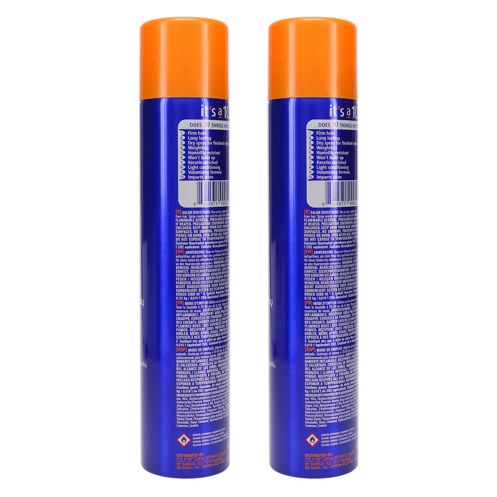 It's a 10 Haircare empaque de dos unidades para mayor conveniencia.