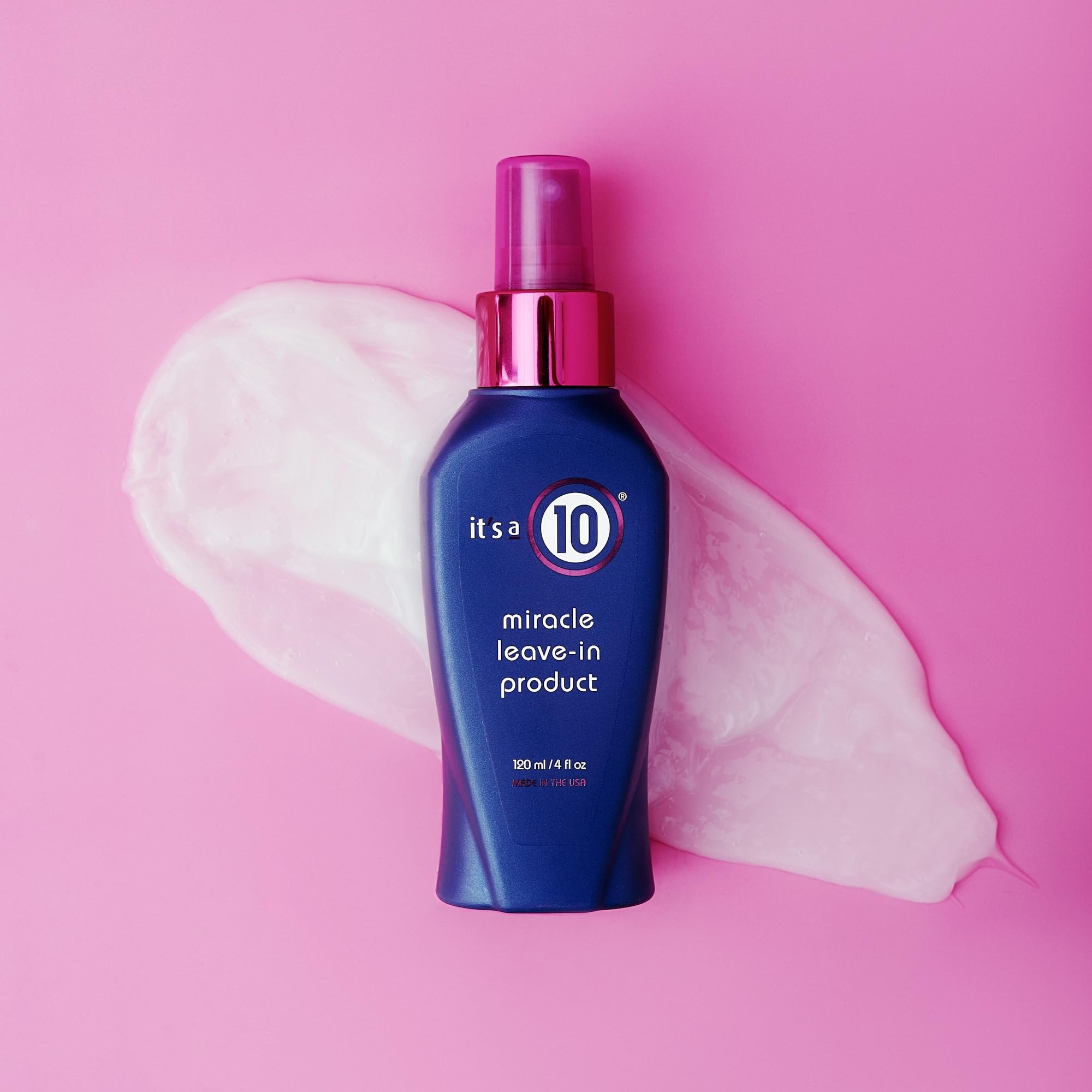 It's a 10 Miracle Leave-In feature image emphasizing keratin amino acids and color preservation.