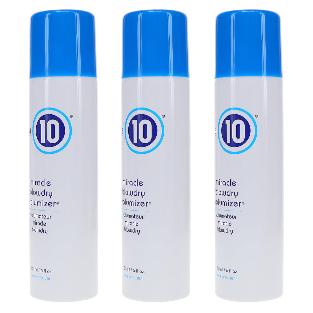 It's a 10 Haircare Miracle Blowdry Volumizer dispensing cap facilitates even application.