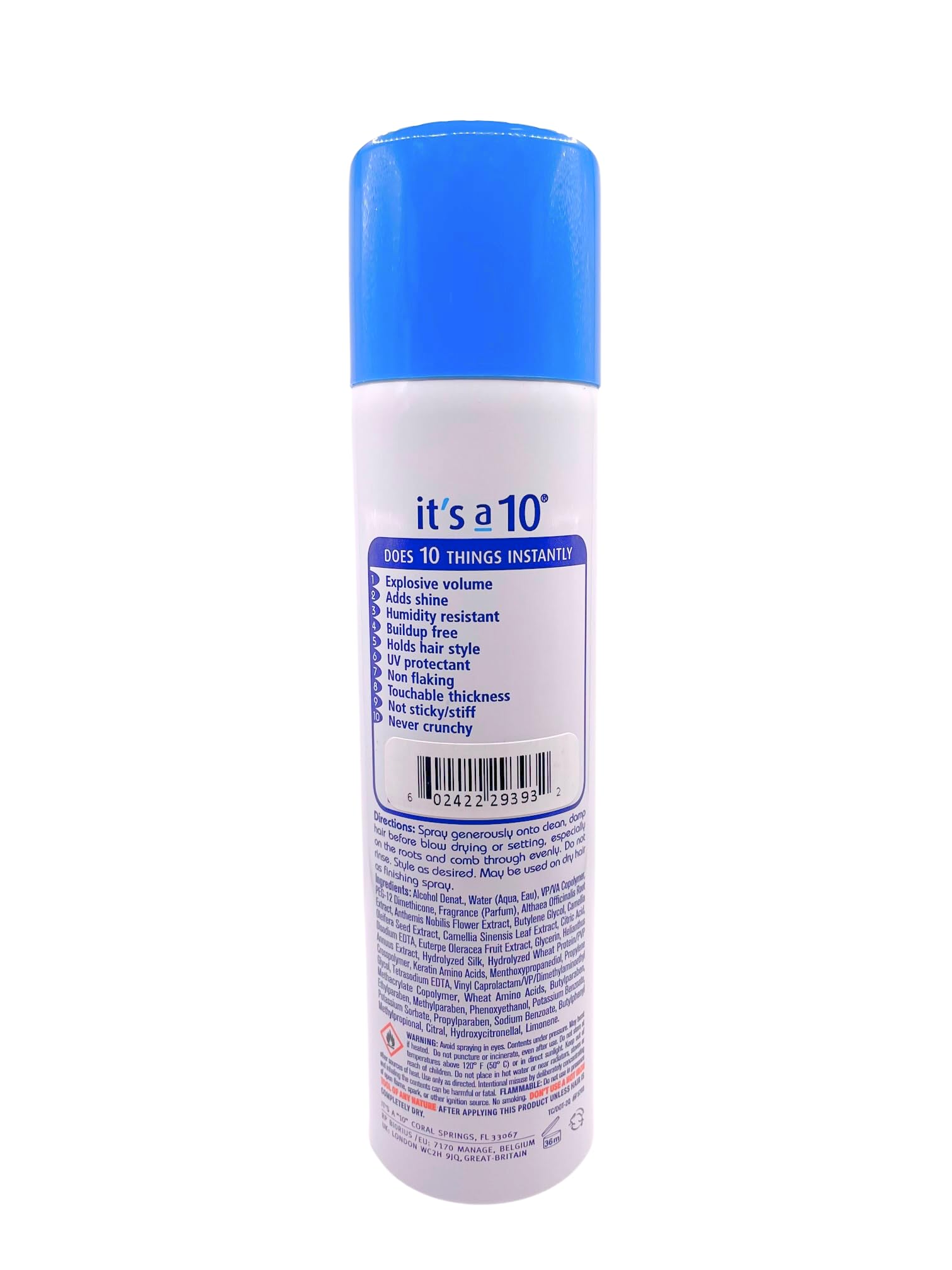 It's A 10 Miracle Blowdry Volumizer applied to hair for detangling and smoothing.