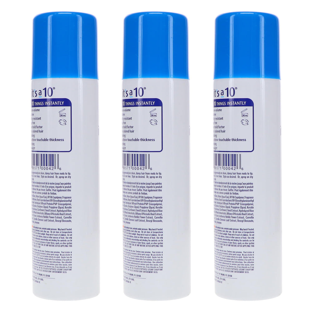 It's a 10 Haircare Miracle Blowdry Volumizer volumizing-finish creates lasting bounce.