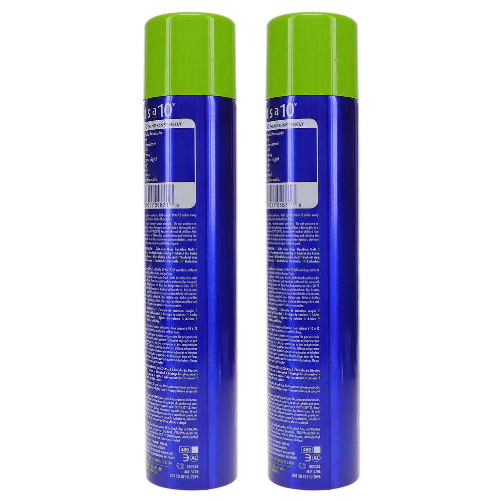 It's a 10 Haircare Miracle Finishing Spray hair shine closeup suggesting luminous finish.