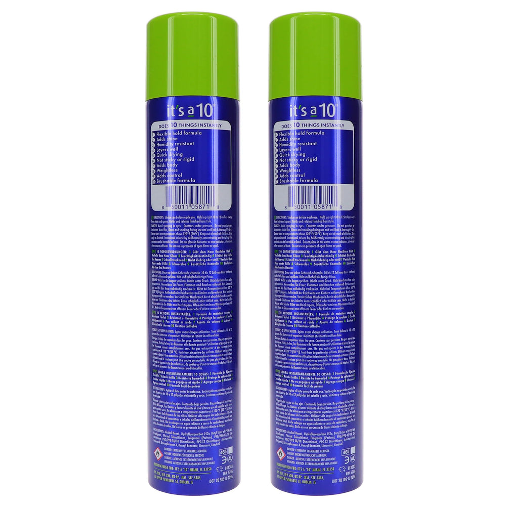 It's a 10 Haircare Miracle Finishing Spray two-pack packaging ideal for gifting or refills.