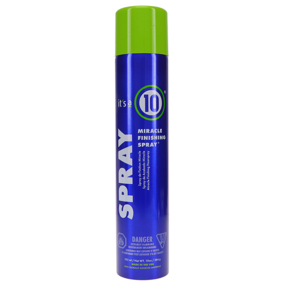 It's a 10 Haircare Miracle Finishing Spray on wet hair for easy styling.