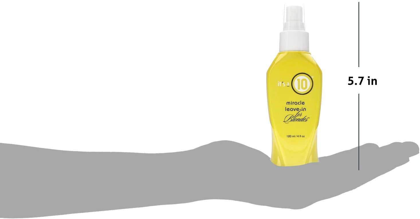 It's a 10 Miracle Leave-In for Blondes brass-control helps maintain cool blonde tones.