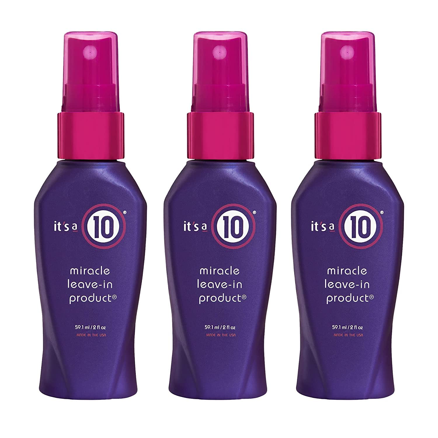 It's a 10 Miracle Leave-In bottle shows shine and frizz control for daily styling