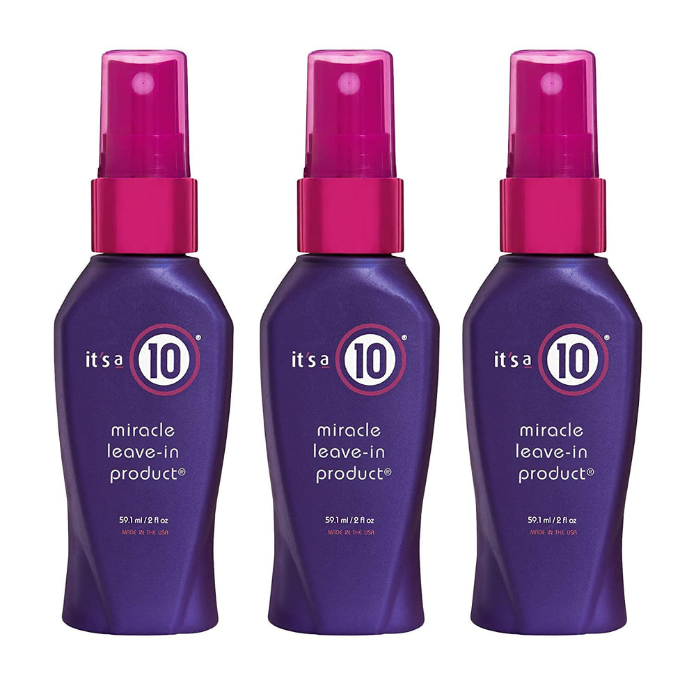 It's a 10 Miracle Leave-In bottle shows shine and frizz control for daily styling