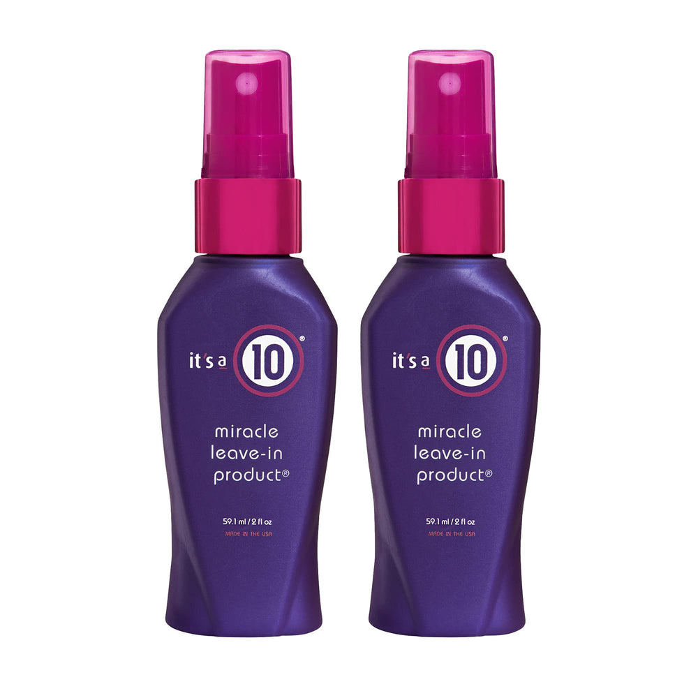 It's a 10 Miracle Leave-In bottle front view for detangling and shine.