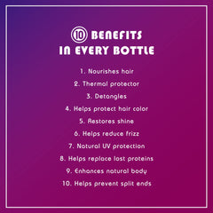 It's a 10 Miracle Leave-In duo-pack on shelf highlights easy styling and nourishment.