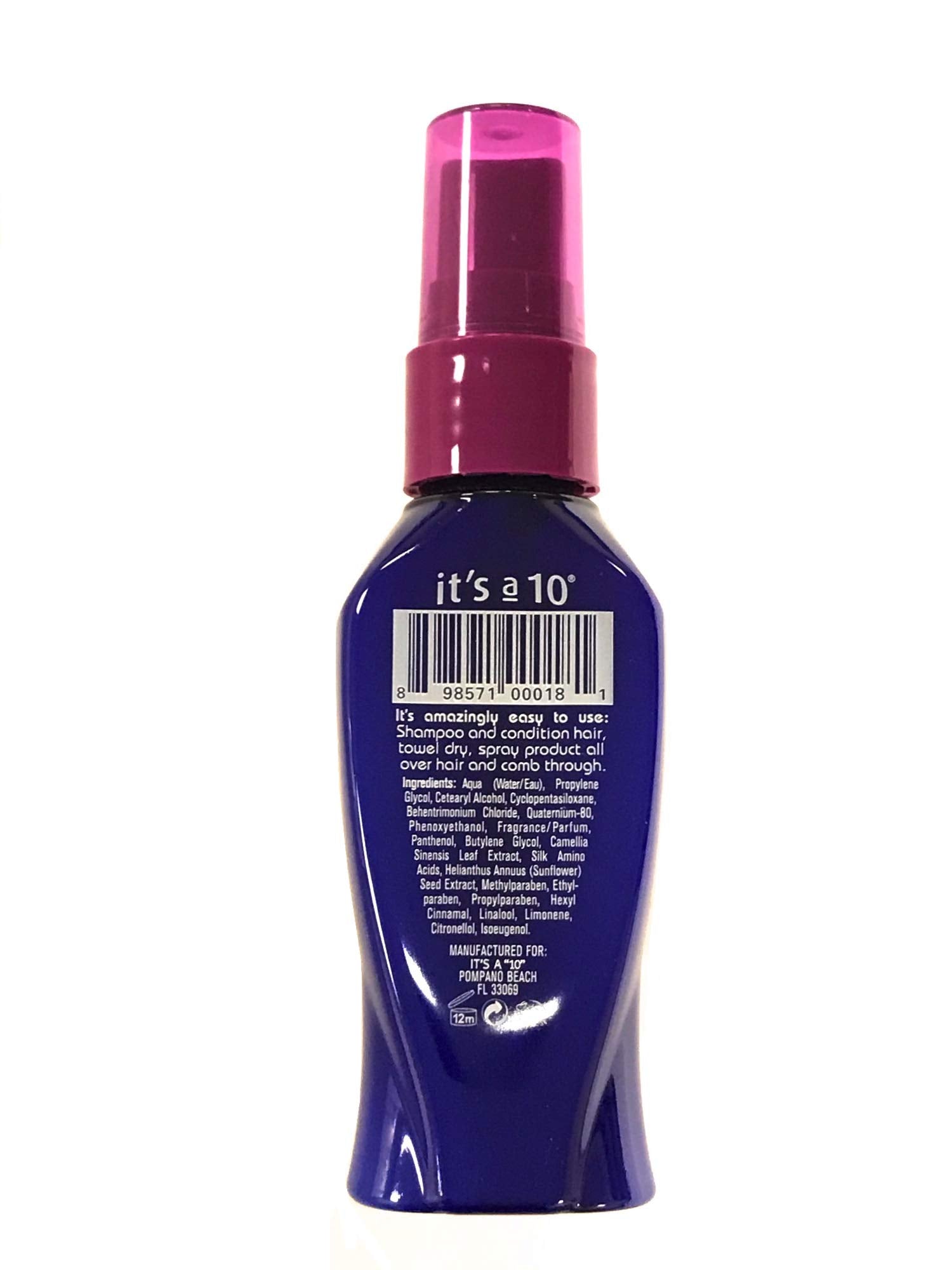 It's a 10 Miracle Leave-In pump-dispense closeup highlights smooth, soft hair use
