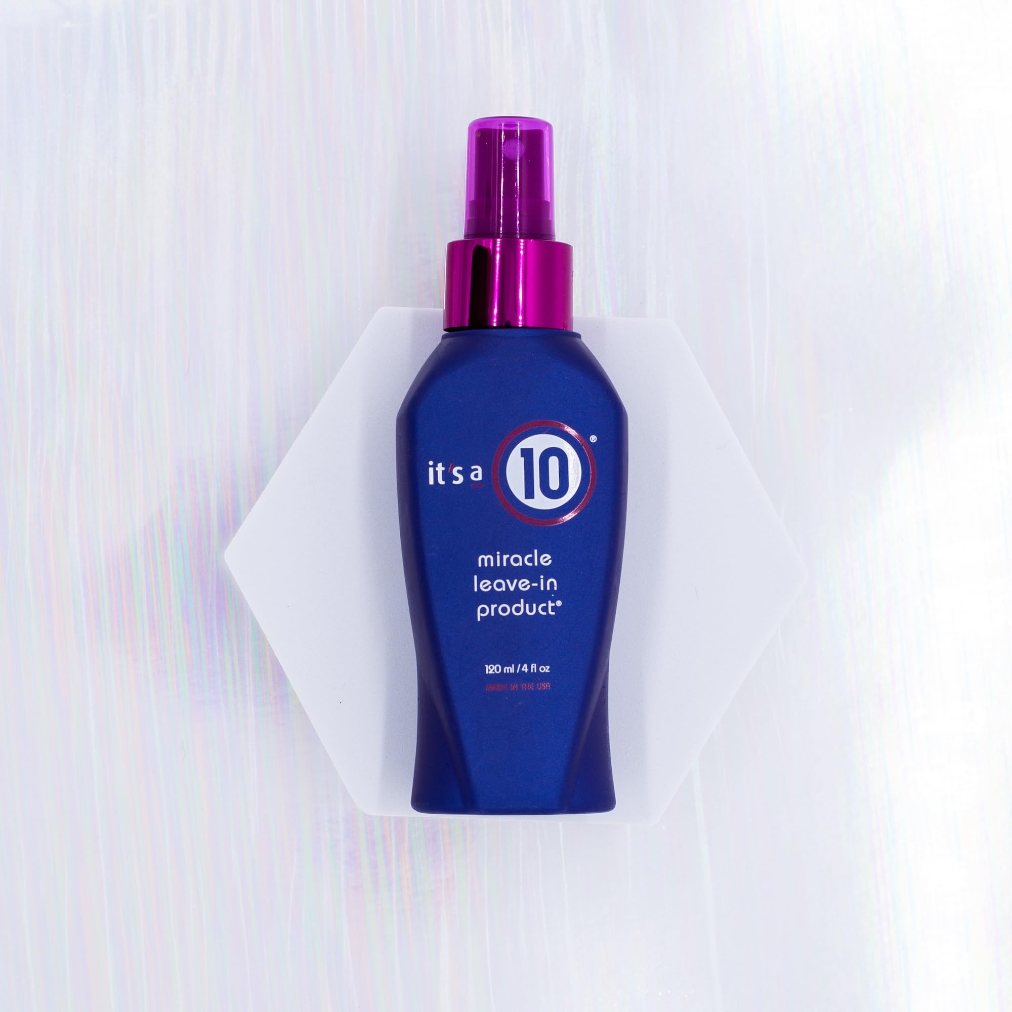 It's a 10 Miracle Leave-In pour shot for easy, even coverage.