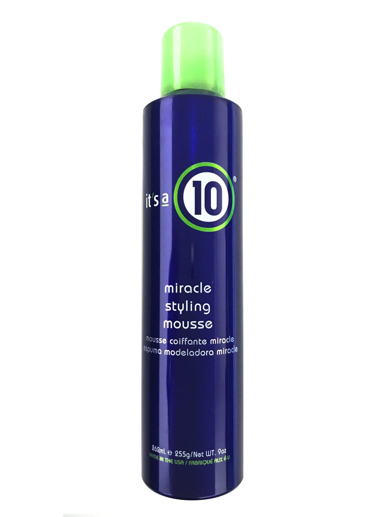 It's a 10 Haircare Miracle Styling Mousse bottle foaming action delivers lightweight lift.