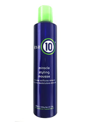 It's a 10 Haircare Miracle Styling Mousse bottle foaming action delivers lightweight lift.