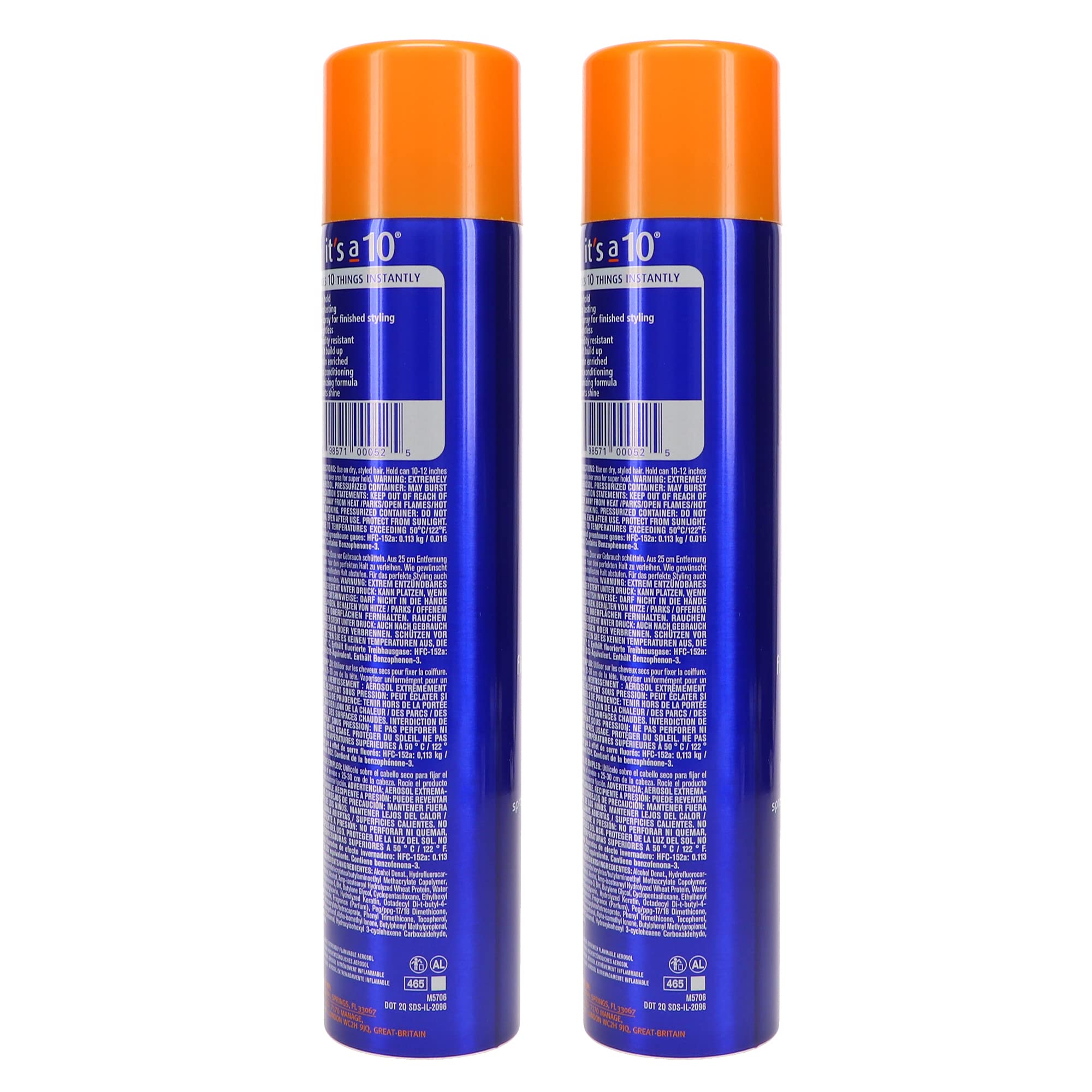 It's a 10 Haircare Miracle Super Hold Spray 10-oz pack graphic for value.