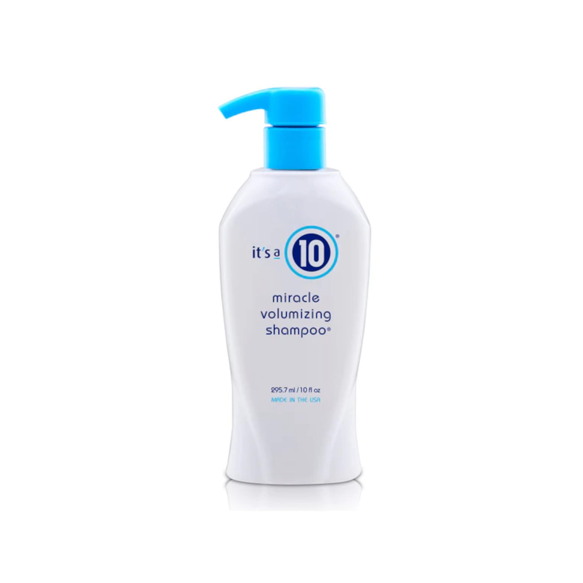 It's a 10 Haircare Miracle Volumizing Shampoo bottle boosts volume with clarifying cleanse.