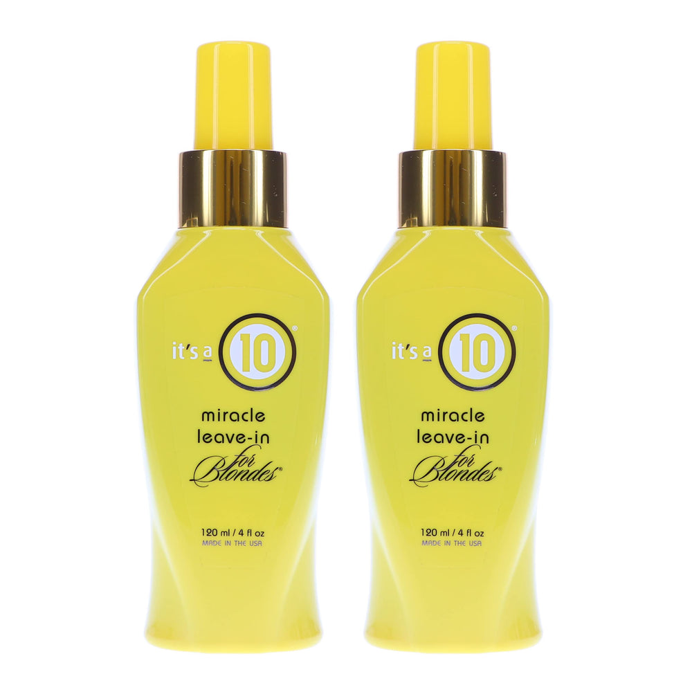 Its A 10 Miracle Blonde Leave-In bottle boosts shine for blondes