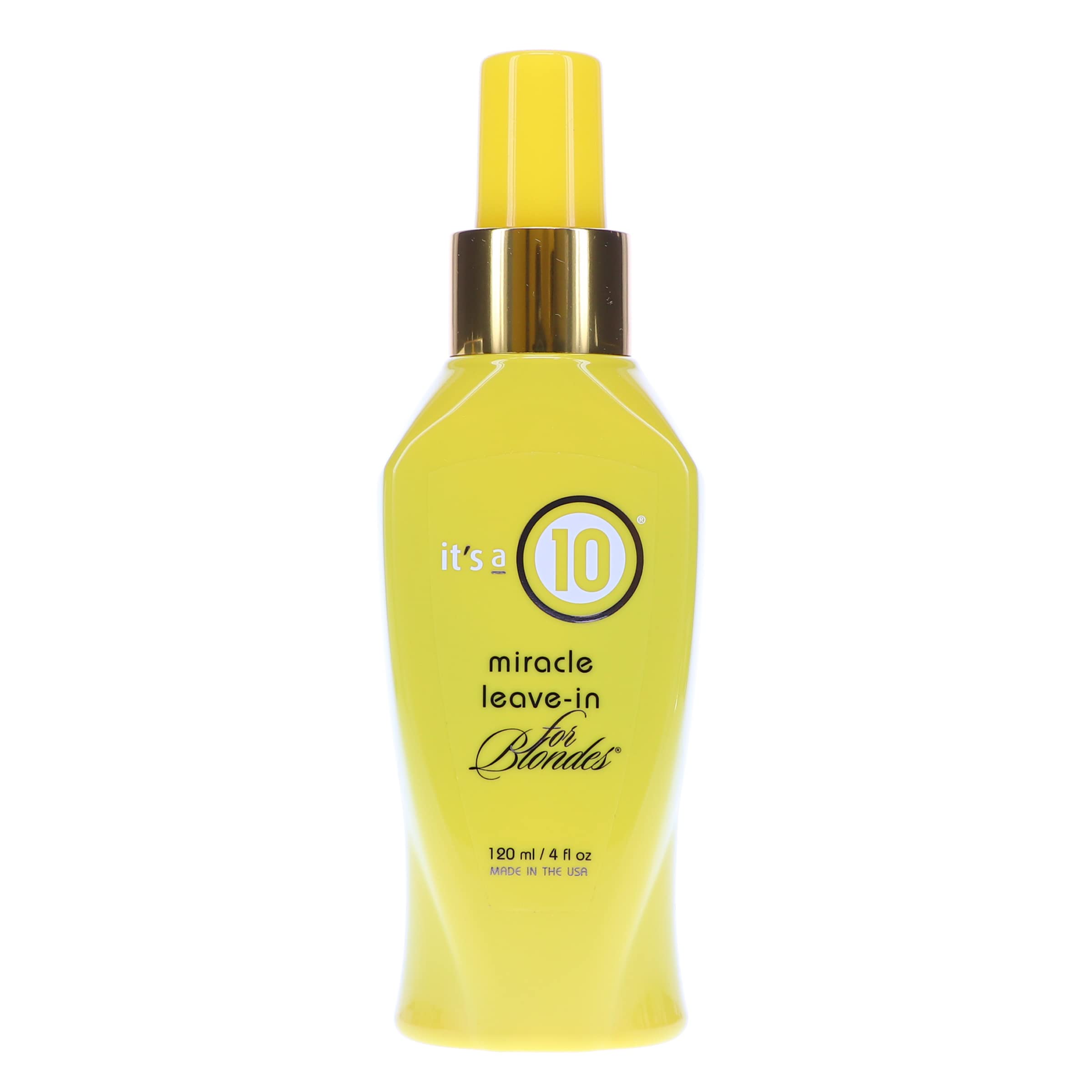 Its A 10 Miracle Blonde Leave-In heat-protection image suggests damage-repair support