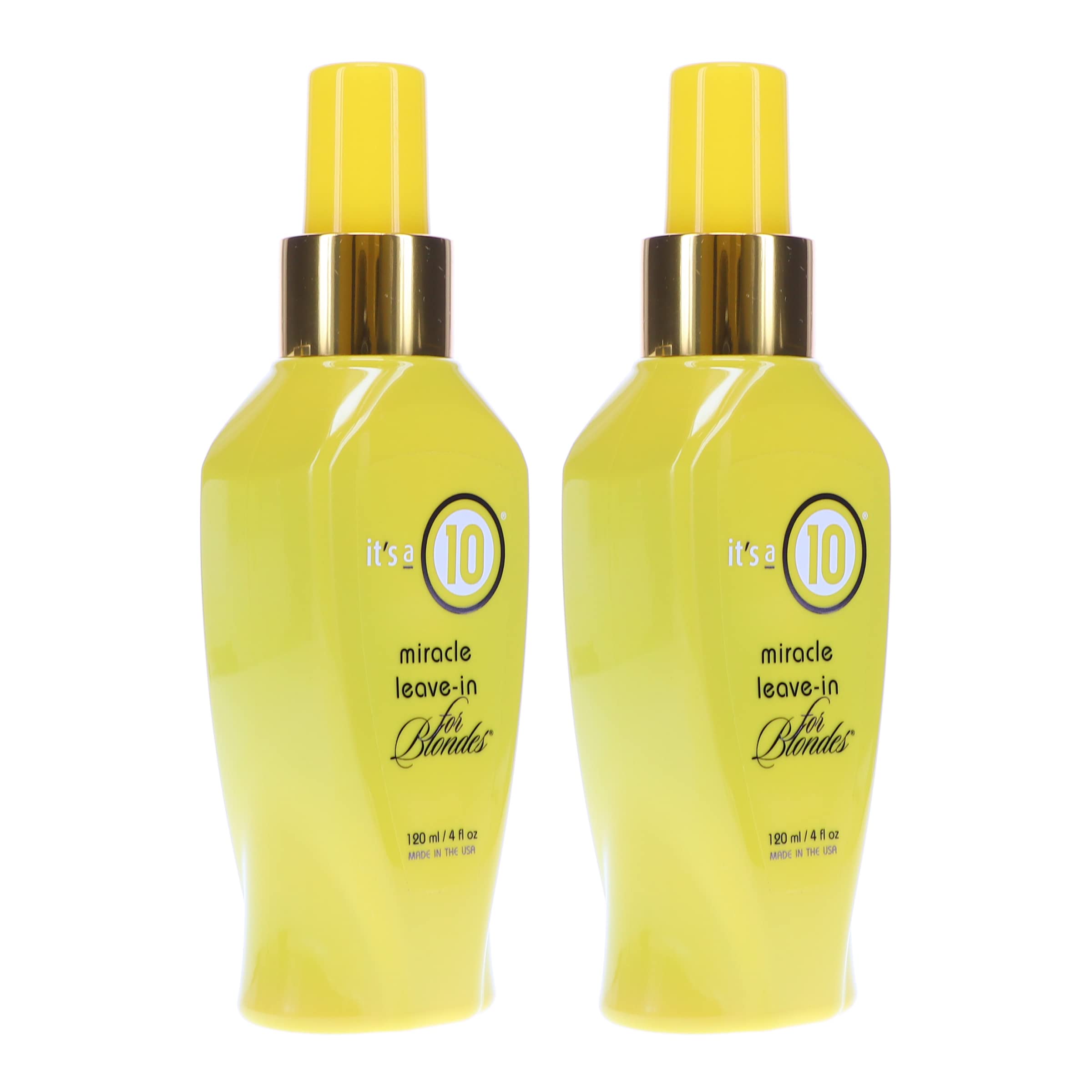 Its A 10 Miracle Blonde Leave-In ingredient highlights image with violet-toned formula
