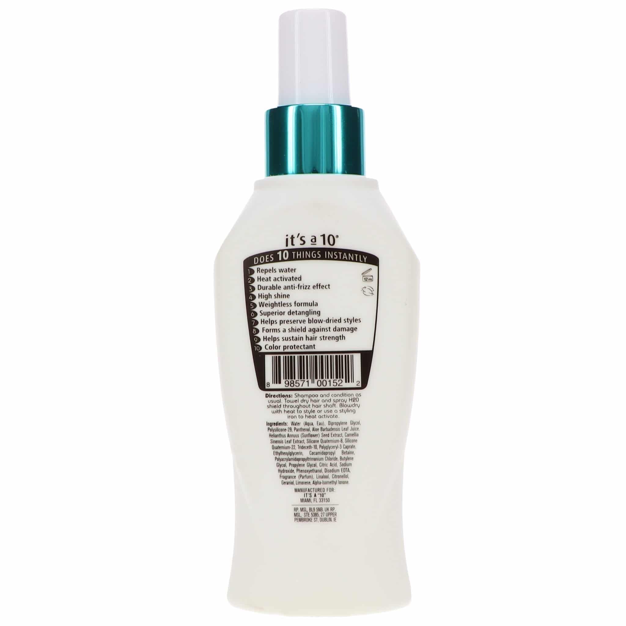It's a 10 Miracle Blow Dry H2O Shield spray on sections for faster drying and shine.