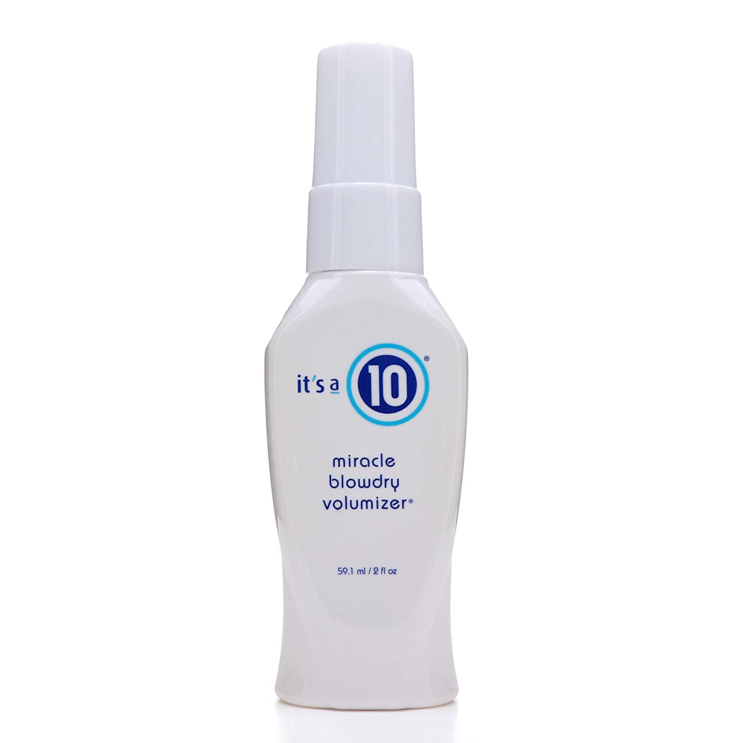 It's a 10 Miracle Blowdry Volumizer bottle shows lightweight body and detangling ease.