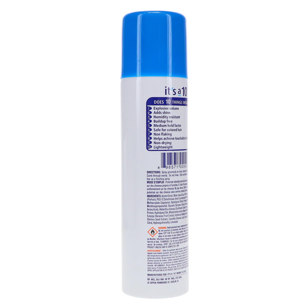 It's A 10 Miracle Blowdry Volumizer product used during damp styling for volume.