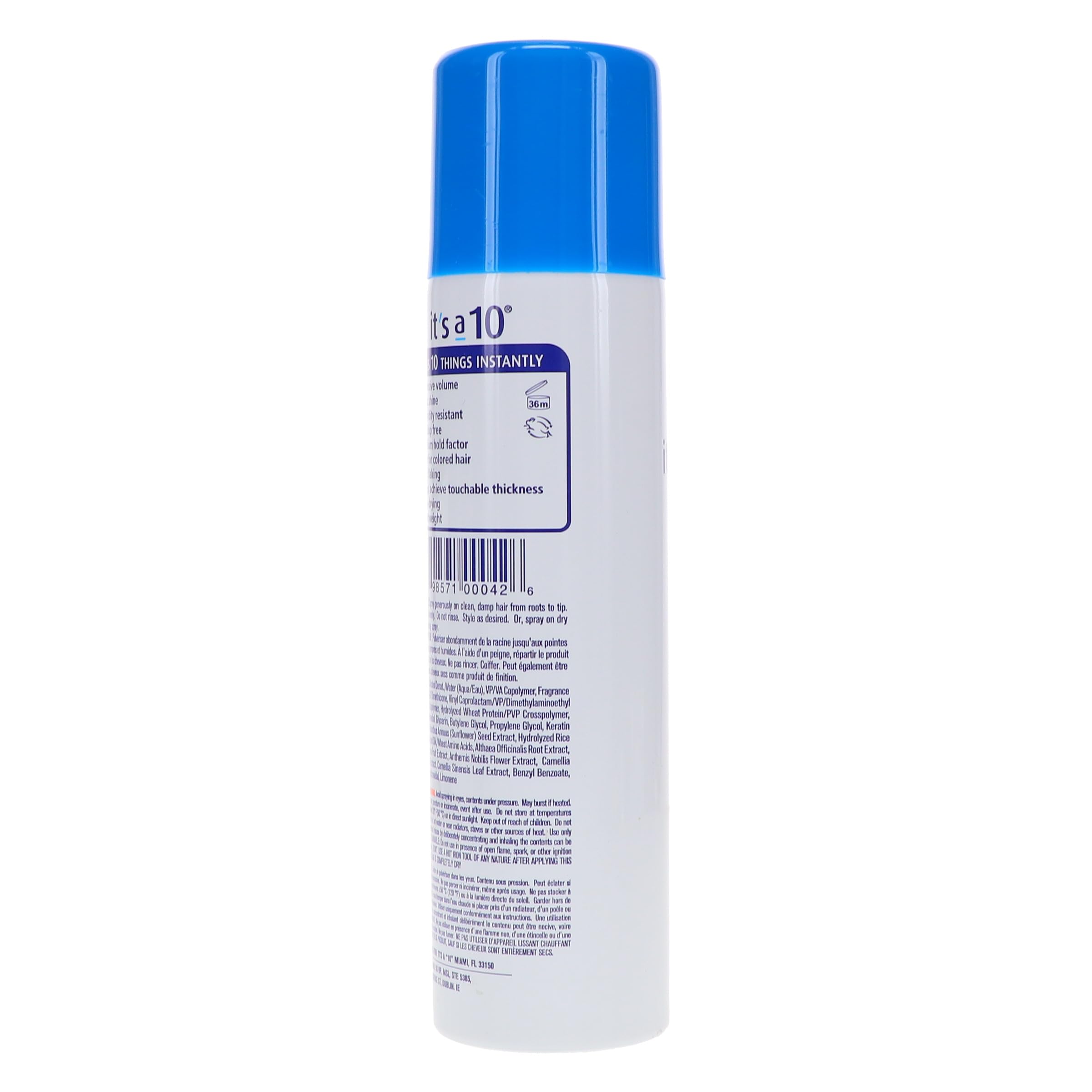 It's A 10 Miracle Blowdry Volumizer finish looks non-sticky and flexible.