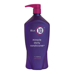 It's A 10 Miracle Daily Conditioner bottle pour demonstrates hydrating, frizz-fighting formula.