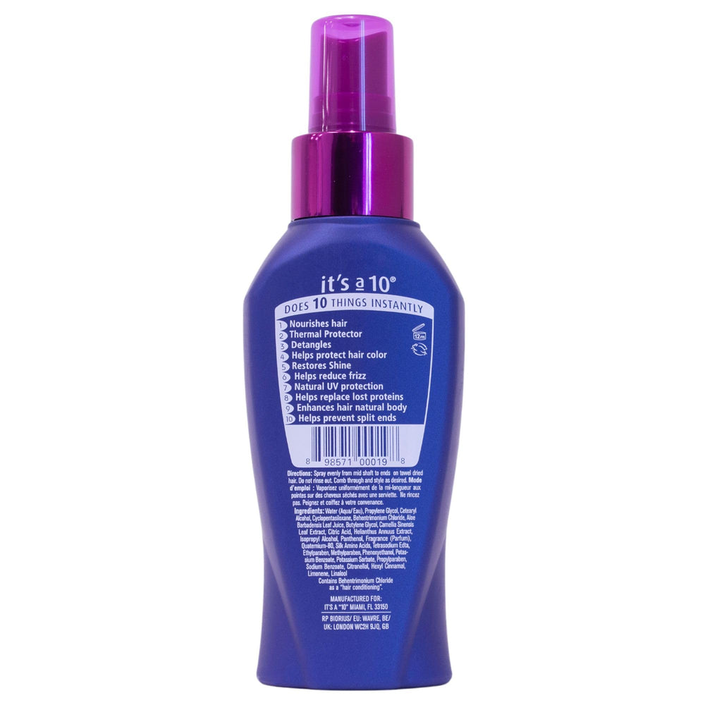 It's A 10 Miracle Leave-In before-after shows shinier, smoother hair.