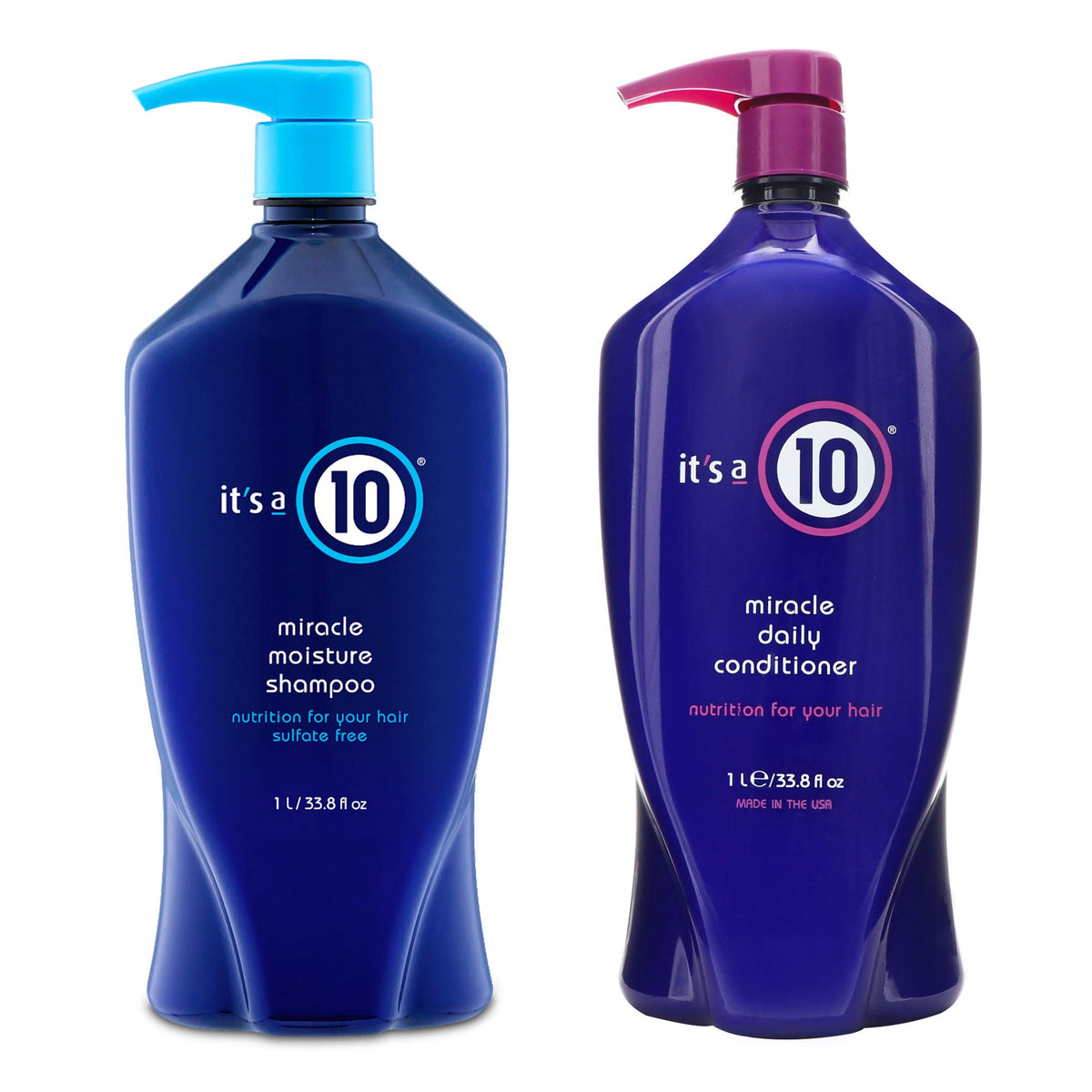 It's A 10 Miracle Moisture Shampoo bottle shows deep hydration for color-treated hair
