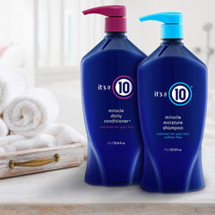 It's A 10 Miracle Moisture Shampoo lather demonstrates gentle cleansing for delicate hair