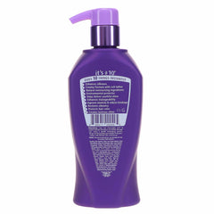It's a 10 Haircare Silk Express Miracle Silk Shampoo lather close-up shows cleansing sheen.