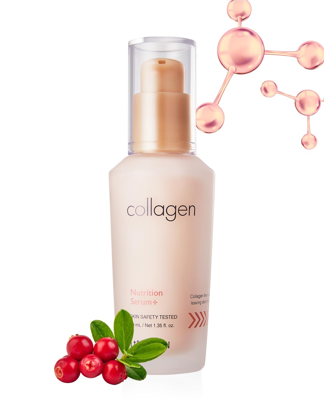 It'S SKIN collagen nutrition serum bottle closeup shows hydration for smoother skin