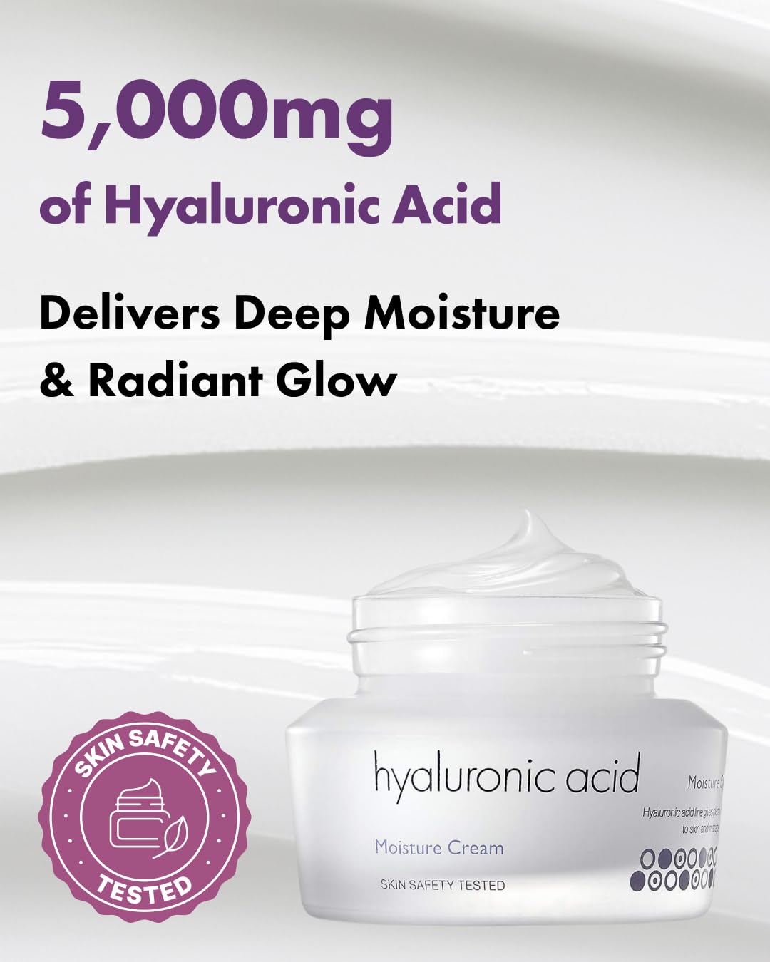 It's Skin Hyaluronic Acid Moisture Cream application on the face demonstrates easy daily use.