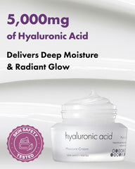 It's Skin Hyaluronic Acid Moisture Cream application on the face demonstrates easy daily use.