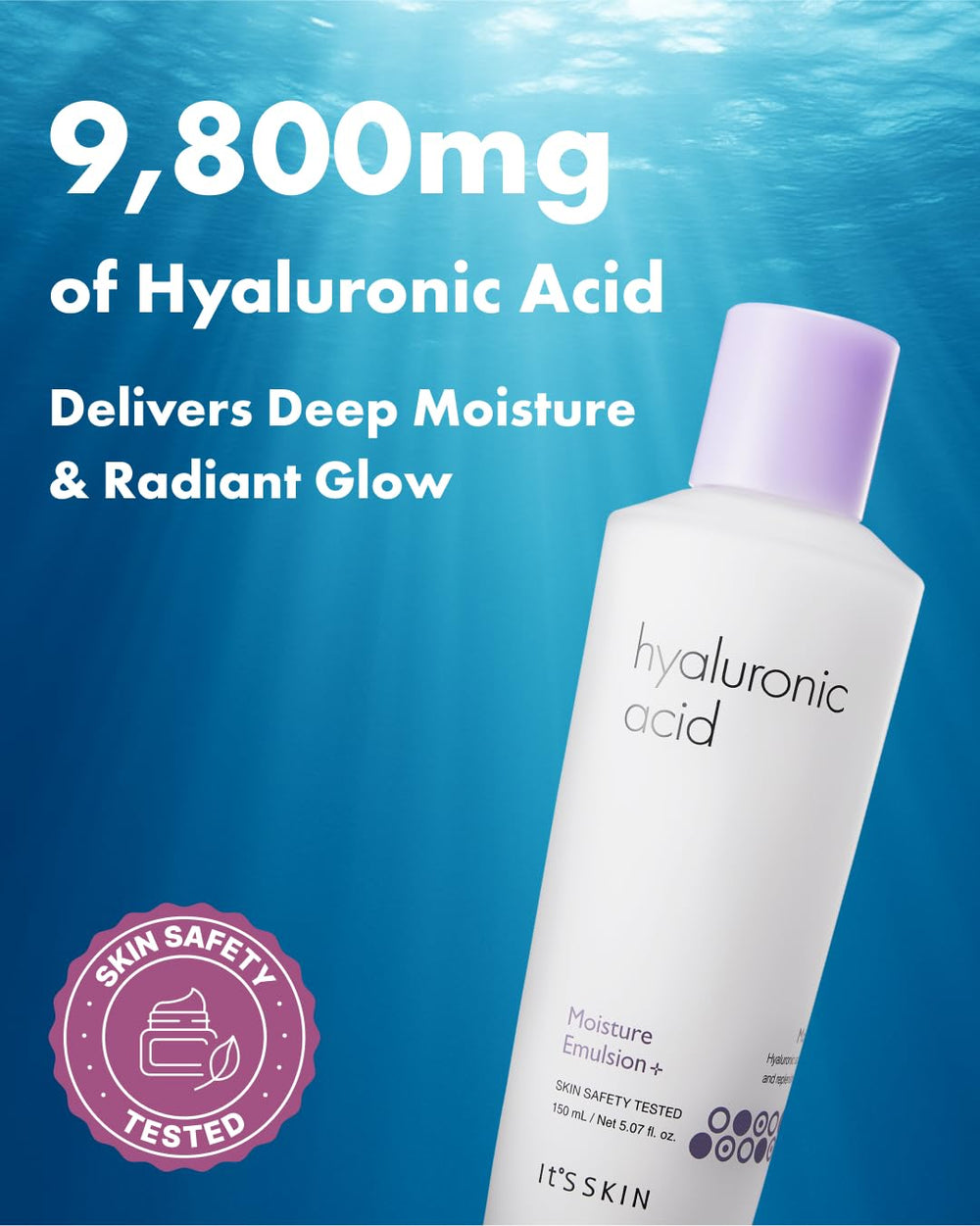 Application shot of It'S SKIN emulsion spreading smoothly on skin